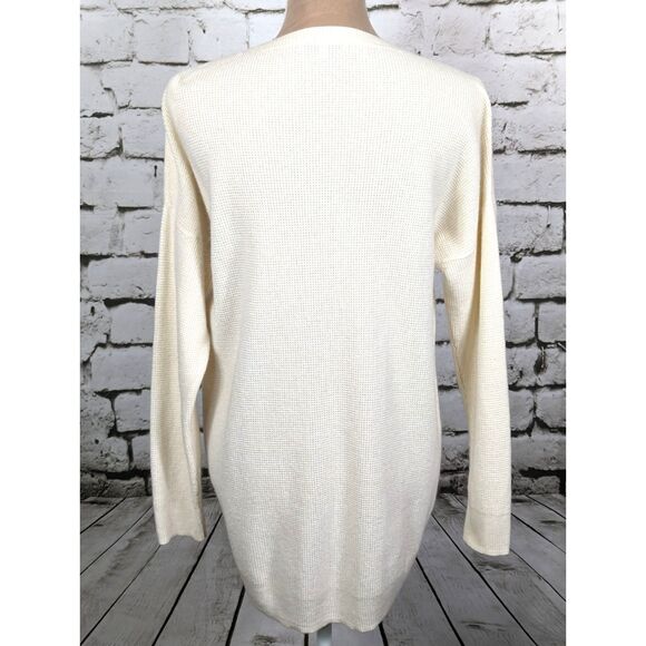MADEWELL "Asherton" Waffle Henley Wool Alpaca Cozy Sweater Quiet Luxury Small - Picture 3 of 6